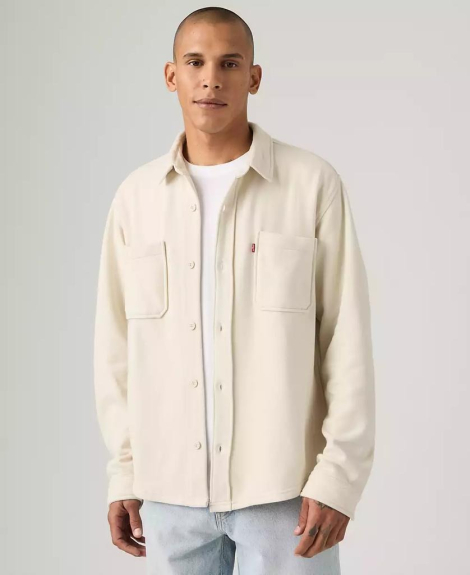 Мужская куртка-рубашка Levi's на флисе 1159864743 (Молочный XXL)