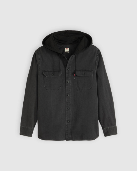 Мужская куртка-рубашка Levi's с капюшоном 1159909305 (Черный L)