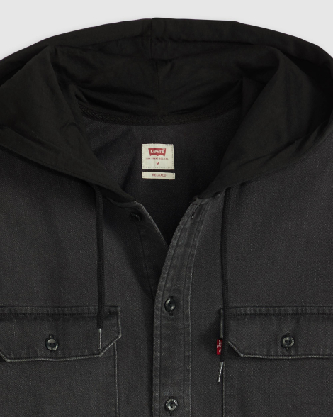 Мужская куртка-рубашка Levi's с капюшоном 1159909305 (Черный L)