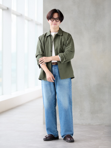 Куртка-рубашка UNIQLO на пуговицах 1160676049 (Зеленый XL)
