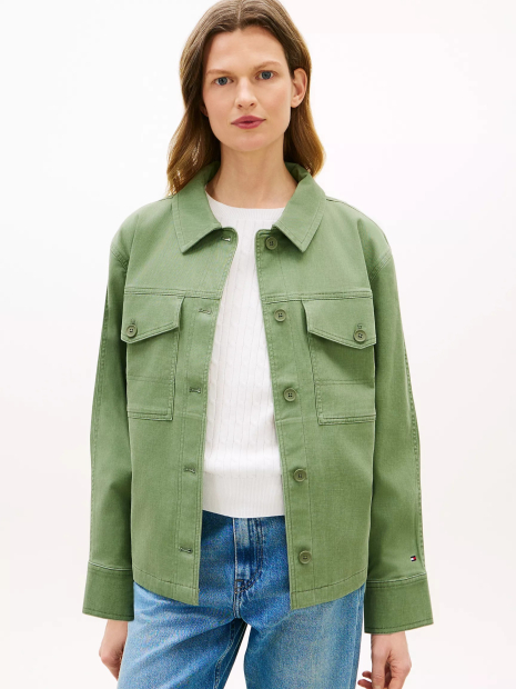 Женская куртка-рубашка Tommy Hilfiger 1162569952 (Зеленый M)
