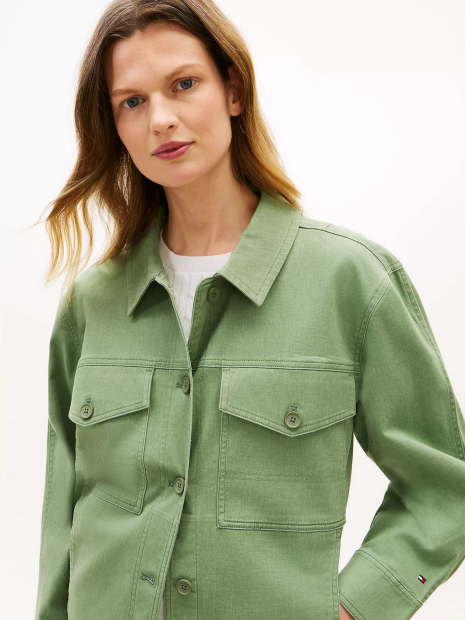 Женская куртка-рубашка Tommy Hilfiger 1162569952 (Зеленый M)