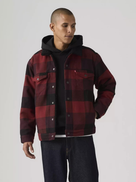 Чоловіча куртка-сорочка Levi's з шерпою 1162709664 (Червоний XXL)