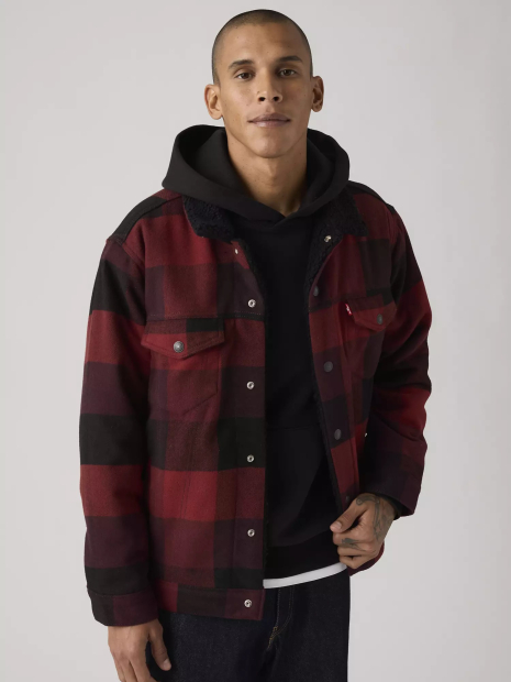 Чоловіча куртка-сорочка Levi's з шерпою 1162709664 (Червоний XXL)