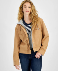 Жіноча куртка-сорочка Tommy Hilfiger з капюшоном 1159840543 (Коричневий XL)