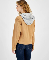 Жіноча куртка-сорочка Tommy Hilfiger з капюшоном 1159840543 (Коричневий XL)