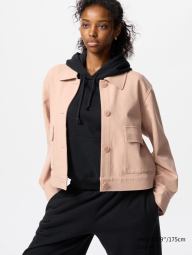 Куртка-рубашка Uniqlo на пуговицах 1159843019 (Розовый M)