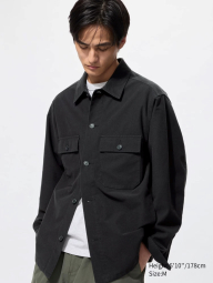 Куртка-рубашка Uniqlo на пуговицах 1159844094 (Черный M)