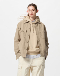 Куртка-сорочка Uniqlo на гудзиках 1159844110 (Бежевий XL)