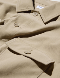 Куртка-сорочка Uniqlo на гудзиках 1159844110 (Бежевий XL)