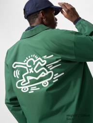 Куртка-рубашка Keith Haring UNIQLO на кнопках 1159849427 (Зеленый 3XL)