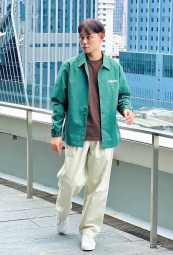 Куртка-рубашка Keith Haring UNIQLO на кнопках 1159849427 (Зеленый 3XL)