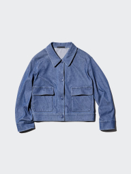 Куртка-рубашка Uniqlo на пуговицах 1159849446 (Синий S)