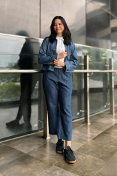 Куртка-рубашка Uniqlo на пуговицах 1159849446 (Синий S)