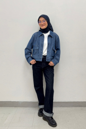 Куртка-рубашка Uniqlo на пуговицах 1159849446 (Синий S)