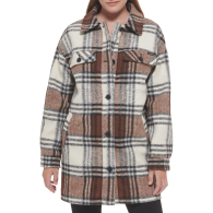 Женская куртка-рубашка Calvin Klein в клетку 1159849481 (Коричневый XS)