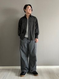 Лёгкая куртка-рубашка Uniqlo на пуговицах 1159850494 (Черный XL)