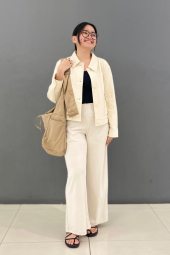 Куртка-сорочка Uniqlo на гудзиках 1159851135 (Молочний XXL)