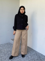 Куртка-рубашка Uniqlo на пуговицах 1159852075 (Черный M)