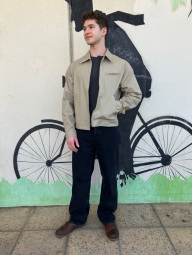 Куртка-рубашка Uniqlo на молнии 1159852908 (Бежевый M)