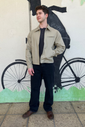 Куртка-рубашка Uniqlo на молнии 1159852908 (Бежевый M)