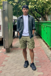 Лёгкая куртка-рубашка Uniqlo на пуговицах 1159854236 (Серый M)