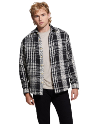 Твидовая куртка-рубашка GUESS 1159855026 (Черный XL)