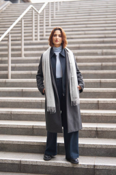 Куртка-сорочка оверсайз UNIQLO на блискавці 1159855092 (Синій XL)