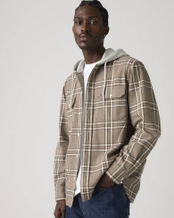 Чоловіча куртка-сорочка Levi's з капюшоном 1159861519 (Коричневий XXL)