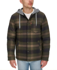 Стьобана куртка-сорочка Levi's з капюшоном 1159862237 (Зелений M)