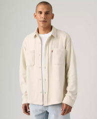 Мужская куртка-рубашка Levi's на флисе 1159864743 (Молочный XXL)
