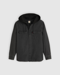Мужская куртка-рубашка Levi's с капюшоном 1159909305 (Черный L)