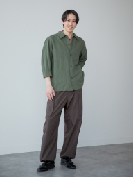 Куртка-рубашка UNIQLO на пуговицах 1160676049 (Зеленый XL)