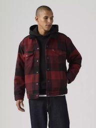Чоловіча куртка-сорочка Levi's з шерпою 1162710430 (Червоний M)
