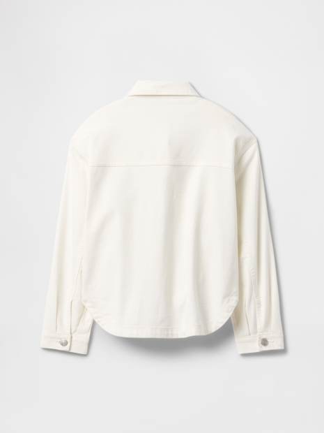 Джинсовая куртка-рубашка для девочки GAP 1159848155 (Белый XL)
