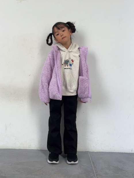 Детская мягкая куртка UNIQLO из искусственного меха 1159856884 (Сиреневый 13) на рост 155-165 см