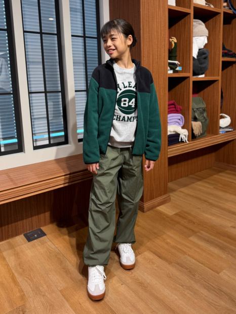 Детская флисовая куртка UNIQLO 1159858179 (Зеленый 11-12) на рост 145-155 см