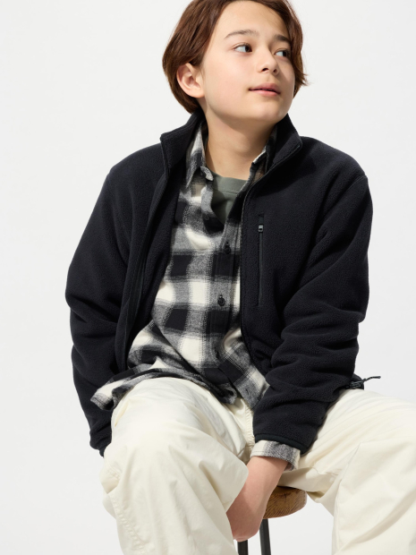 Детская флисовая куртка UNIQLO кофта 1159858551 (Черный 11-12) на рост 145-155 см