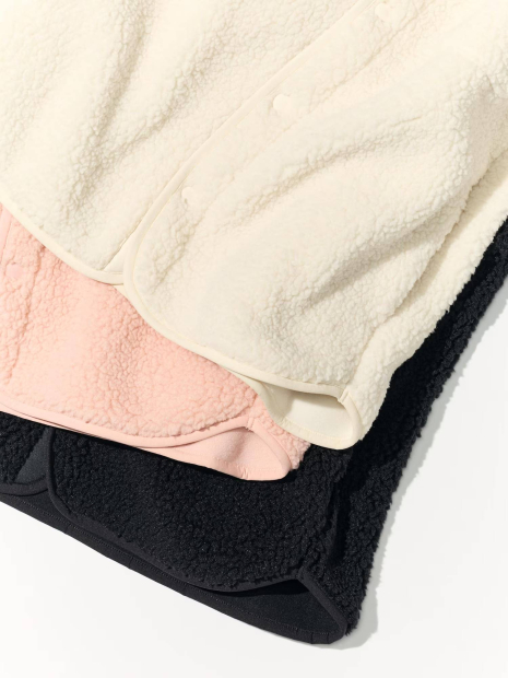 Дитяча куртка з екомеха UNIQLO з флісом усередині 1159859094 (Чорний 11-12) на зріст 145-155 см