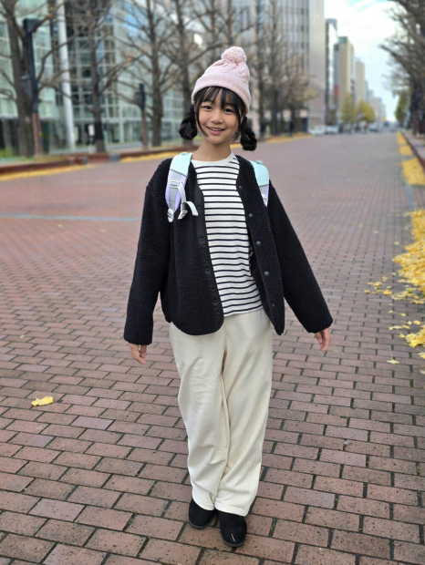 Дитяча куртка з екомеха UNIQLO з флісом усередині 1159859094 (Чорний 11-12) на зріст 145-155 см