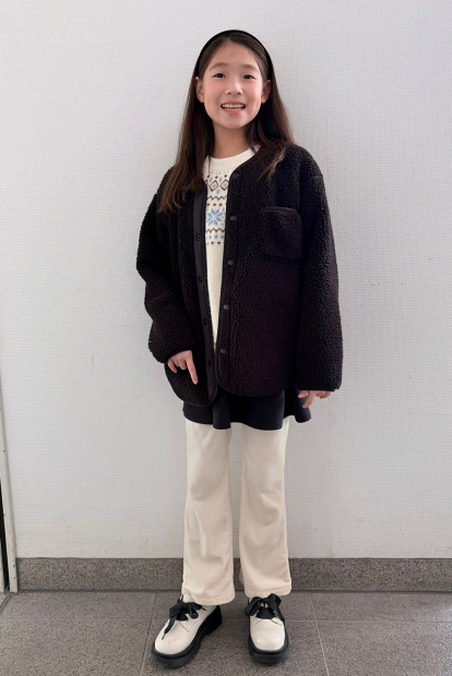 Дитяча куртка з екомеха UNIQLO з флісом усередині 1159859094 (Чорний 11-12) на зріст 145-155 см