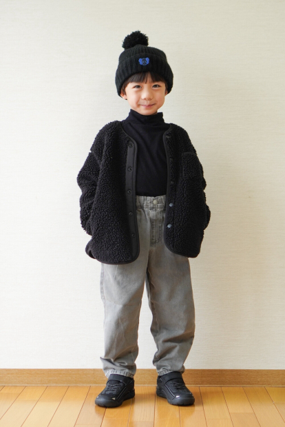 Дитяча куртка з екомеха UNIQLO з флісом усередині 1159859094 (Чорний 11-12) на зріст 145-155 см