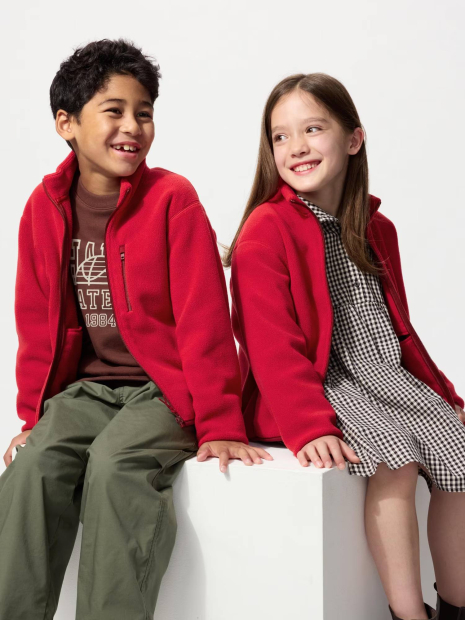 Дитяча флісова куртка UNIQLO кофта 1159860521 (Червоний 115-125) на зріст 115-125 см