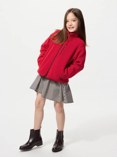 Дитяча флісова куртка UNIQLO кофта 1159860521 (Червоний 115-125) на зріст 115-125 см