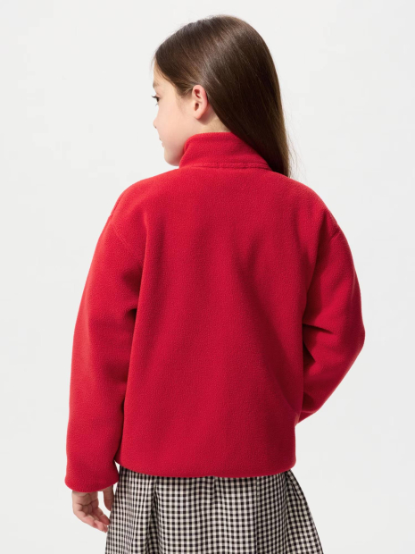 Дитяча флісова куртка UNIQLO кофта 1159860521 (Червоний 115-125) на зріст 115-125 см