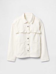 Джинсовая куртка-рубашка для девочки GAP 1159848155 (Белый XL)