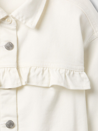 Джинсовая куртка-рубашка для девочки GAP 1159848155 (Белый XL)