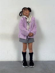 Детская мягкая куртка UNIQLO из искусственного меха 1159856884 (Сиреневый 13) на рост 155-165 см