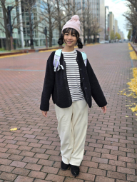 Дитяча куртка з екомеха UNIQLO з флісом усередині 1159859094 (Чорний 11-12) на зріст 145-155 см