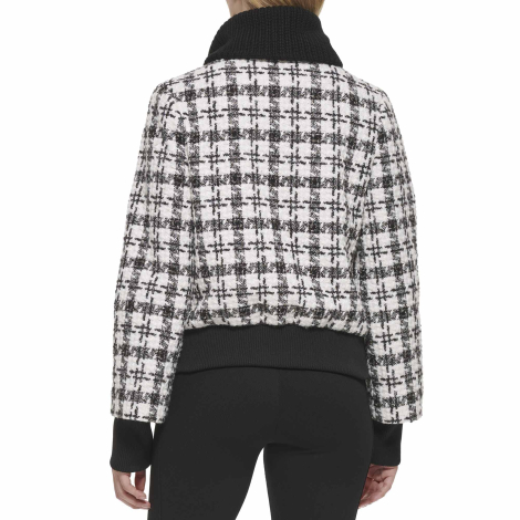 Жіноча куртка Karl Lagerfeld Paris з високим коміром 1159838730 (Чорний/Білий XL)